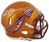 Florida State Deion Sanders Authentic Signed Flash Speed Mini Helmet BAS Witness