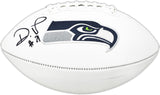 DEVON WITHERSPOON AUTOGRAPHED SEAHAWKS WHITE LOGO FOOTBALL MCS HOLO 221351