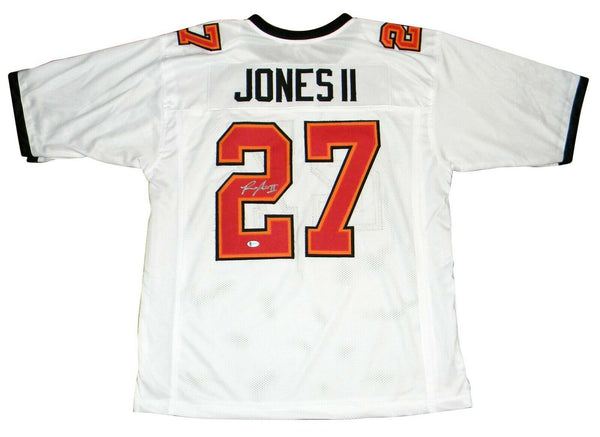 RONALD JONES II AUTOGRAPHED TAMPA BAY BUCS BUCCANEERS #27 WHITE JERSEY BECKETT