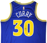 WARRIORS STEPHEN CURRY AUTOGRAPHED NIKE SWINGMAN JERSEY SIZE 48 JSA 221492