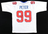 Christian Peter Signed New York Giants Jersey (Beckett) NY Defensive Lineman