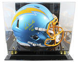 Chargers Dan Fouts "HOF 93" Signed Flash F/S Speed Proline Helmet w/ Case BAS W