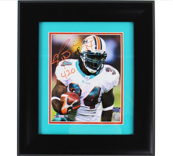 Ricky Williams Signed Miami Dolphins Framed 8x10 NFL Photo with "4:20" Insc