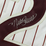 FRAMED Autographed/Signed MIKE SCHMIDT 33x42 Philly Pinstripe Jersey JSA COA