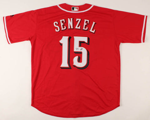 Nick Senzel Signed Cincinnati Reds Majestic MLB Jersey (JSA COA) Centerfielder