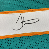 Autographed/Signed Tyreek Hill Miami Retro Teal Football Jersey JSA COA