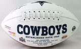 Mel Renfro/Bob Lilly Signed Dallas Cowboys Logo Football w/HOF - Beckett W Auth