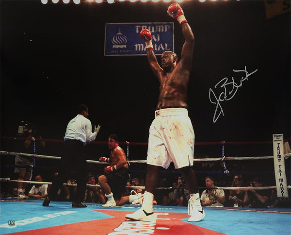 James Buster Douglas Signed Boxing Knockout Celebration 16x20 Photo - (SS COA)