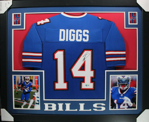 STEFON DIGGS (Bills blue SKYLINE) Signed Autographed Framed Jersey Beckett