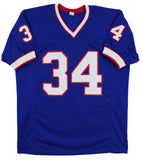 Thurman Thomas Authentic Signed Blue Pro Style Jersey Autographed BAS Witness