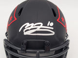 MAC JONES AUTOGRAPHED PATRIOTS ECLIPSE BLACK SPEED MINI HELMET BECKETT QR 202973