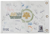 (30) Singh, Mickelson, Fowler, Matsuyama Signed 2011 WM Open Flag BAS #AD64048