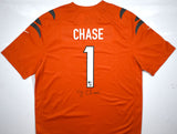 Ja'Marr Chase Autographed Orange Nike Game Jersey - Beckett W Hologram *Black