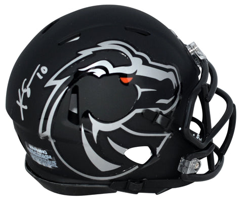 KHALIL SHAKIR AUTOGRAPHED BOISE STATE BRONCOS BLACK SPEED MINI HELMET BECKETT