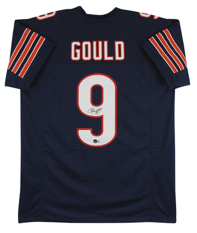 Robbie Gould Authentic Signed Navy Blue Pro Style Jersey BAS Witnessed