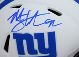 Michael Strahan Autographed NY Giants Lunar Speed Mini Helmet-Beckett W Hologram