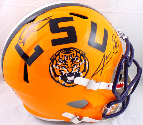 Jarvis Landry Odell Beckham Signed LSU Tigers F/S Speed Helmet- Beckett W Holo