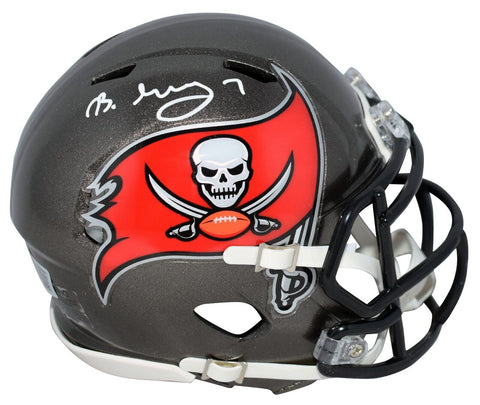 BUCKY IRVING AUTOGRAPHED TAMPA BAY BUCCANEERS SPEED MINI HELMET BECKETT