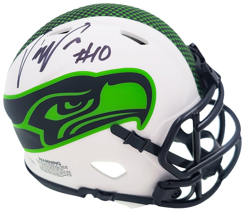 UCHENNA NWOSU AUTOGRAPHED SEAHAWKS LUNAR ECLIPSE WHITE MINI HELMET MCS 211038