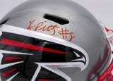 Kyle Pitts Auto Falcons Flash Full Size Speed Helmet (Scuff) Beckett WL43908