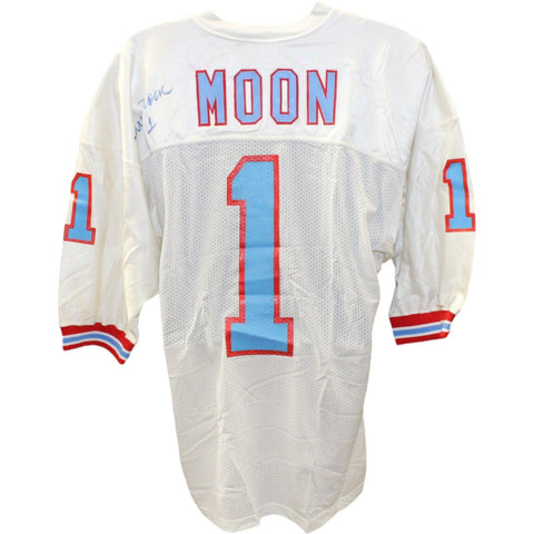 Warren Moon Signed Houston Oilers Russell White 48 Jersey Beckett 48491