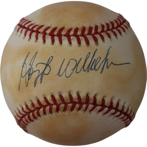 Hoyt Wilhelm Signed Giants American League Baseball Toned Beckett 44705