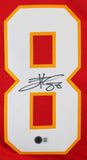 Chiefs Travis Kelce Authentic Signed Red Nike Limited Jersey BAS Witnessed