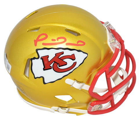 PATRICK MAHOMES SIGNED KANSAS CITY CHIEFS FLASH SPEED MINI HELMET BECKETT