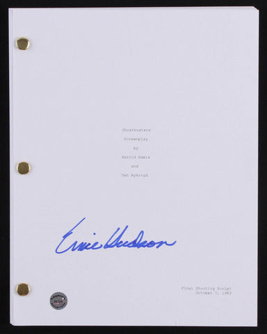 Ernie Hudson Signed "Ghostbusters" Full Movie Script (Legends COA) Uncle Bill