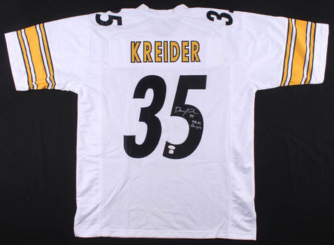 Dan Kreider Signed Pittsburgh Steelwes Jersey Inscibd SBXL Champs (JSA Hologram)