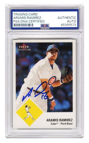 Aramis Ramirez Signed Cubs 2003 Fleer Tradition Update Baseball Card #78 - (PSA)