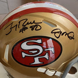 Jerry Rice & Joe Montana Autographed Signed 49ers Mini Helmet Beckett