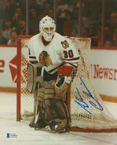 Blackhawks Alain Chevrier Authentic Signed 8x10 Photo Autographed BAS #AA48113