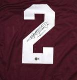 Johnny Manziel Autographed Maroon College Style Jersey-Beckett W Hologram *Black