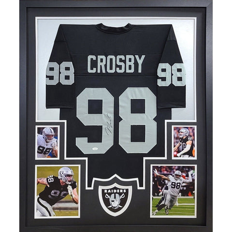 Maxx Crosby Autographed Signed Framed Las Vegas Raiders Jersey OKAUTHENTICS