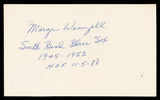 Margaret Wenzell "HOF 11-5-88" Authentic Signed 3x5 Index Card BAS #BN35220