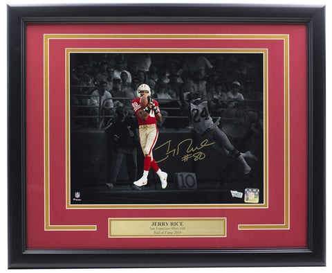 Jerry Rice Signed Framed 11x14 San Francisco 49ers Photo Fanatics