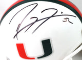 Ray Lewis Autographed Miami Hurricanes Riddell Mini Helmet - JSA Auth *Black