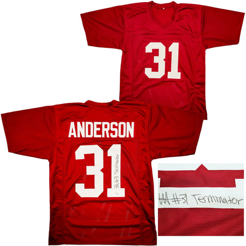 ALABAMA WILL ANDERSON AUTOGRAPHED MAROON JERSEY "TERMINATOR" BECKETT QR 203018