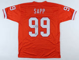 Warren Sapp Signed Tampa Bay Buccaneers Creamsicle Orange Jersey (Beckett COA)