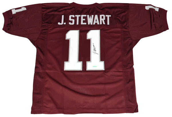 JONATHAN STEWART AUTOGRAPHED TEXAS A&M AGGIES #11 MAROON JERSEY TRISTAR