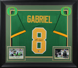 Oregon Dillon Gabriel Authentic Signed Green Pro Style Framed Jersey BAS Witness