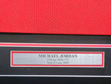 Bulls Michael Jordan Autographed Framed Red Jersey Beckett QR & UDA BAJ03662