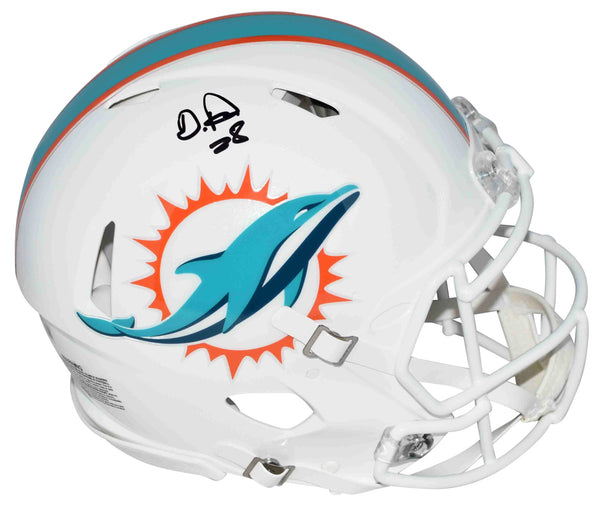 DE'VON DEVON ACHANE SIGNED MIAMI DOLPHINS AUTHENTIC SPEED HELMET BECKETT