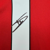 Framed Autographed/Signed William Saliba 35x39 Arsenal Red Soccer Jersey Beckett