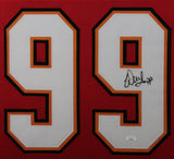 WARREN SAPP (Buccaneers red SKYLINE) Signed Autographed Framed Jersey JSA