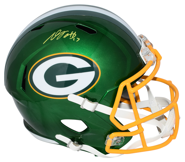 DAVANTE ADAMS SIGNED GREEN BAY PACKERS FLASH FULL SIZE SPEED HELMET BECKETT