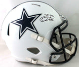 Emmitt Smith Signed F/S Dallas Cowboys Flat White Speed Helmet- Beckett W Auth