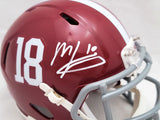 MAC JONES AUTOGRAPHED ALABAMA RED SPEED MINI HELMET BECKETT WITNESS 206522