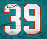 Larry Csonka Autographed Teal Pro Style Jersey - Beckett W Hologram *Black